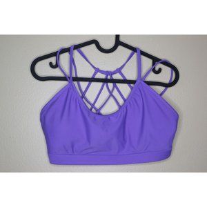 Fabletics Wonderweave Dash Purple Bikini Top Sz M